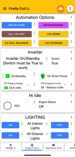 Firefly dashboard
